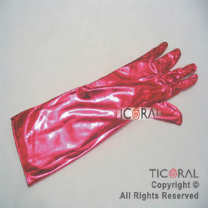 GUANTES LARGO METALIZADO FUCSIA HS2671-5 x 1